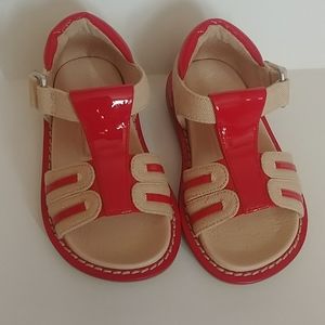 Red nice shoes for baby girl